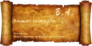 Bauman Arabella névjegykártya